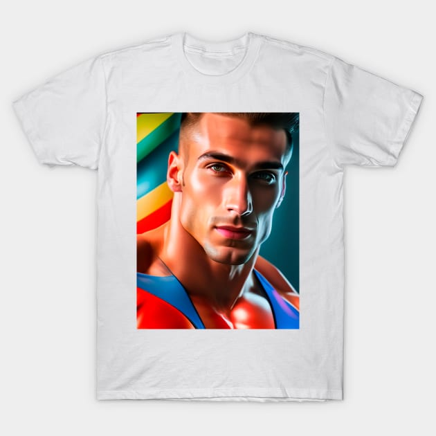 Beautiful face of a man T-Shirt by Marccelus